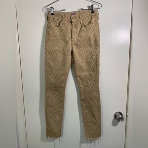 Mother the looker ankle fray, Sweet stripes, animal print tiger striped jeans 26